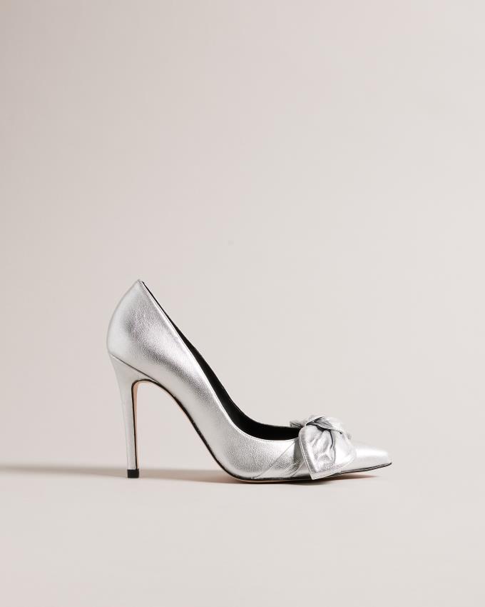 Chaussures à Talons Ted Baker Metallic Court Argent Femme | MLD-17628083